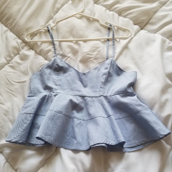 Blue peplum crop top - Picture 4 of 5